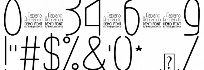Fabiano Armando Thin Schriftart Anderer Schreiben