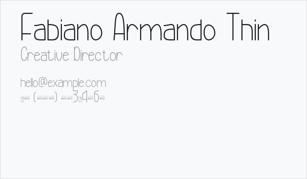 Fabiano Armando Thin Business Card