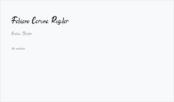 Fabiano Caruna Regular Business Card