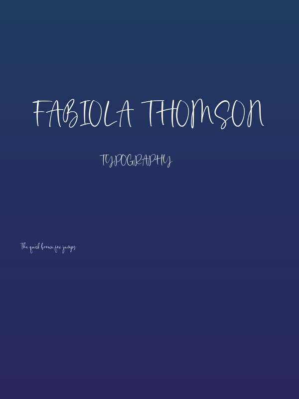 Fabiola Thomson Poster