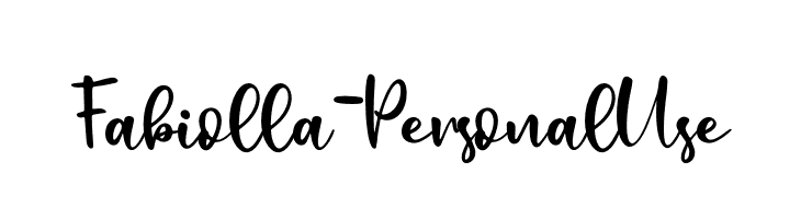 Fabiolla - Personal Use  नि: शुल्क फ़ॉन्ट्स डाउनलोड