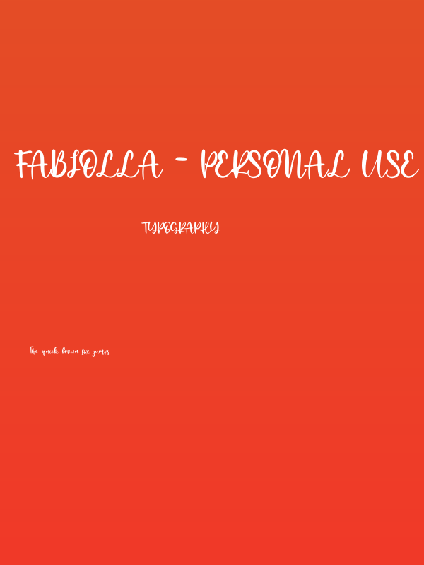 Fabiolla - Personal Use Poster