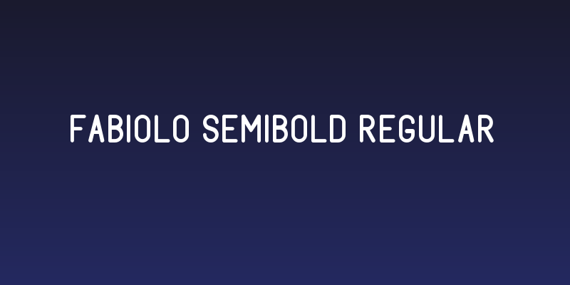 Fabiolo Semibold Regular Social Header