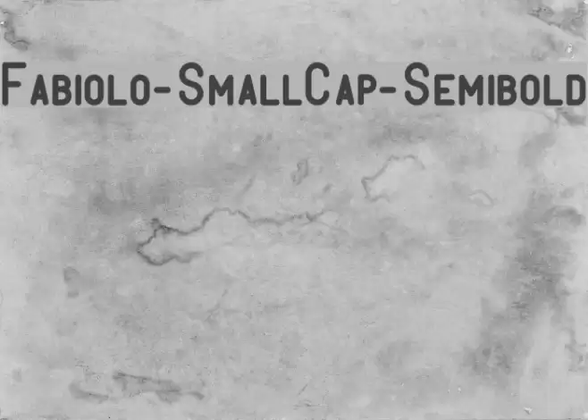 Fabiolo-SmallCap-Semibold Font examples