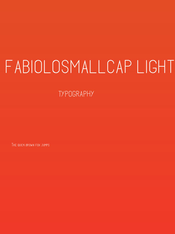 FabioloSmallCap Light Regular Poster