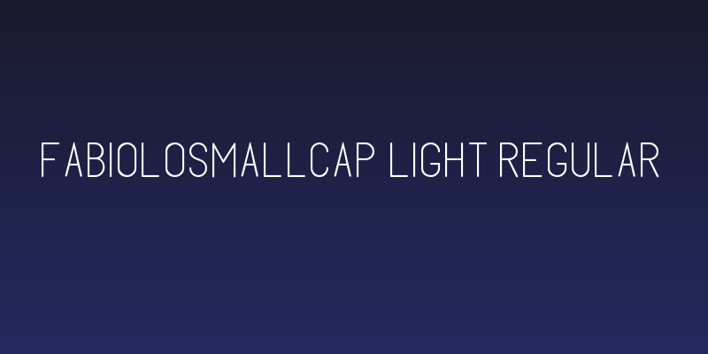 FabioloSmallCap Light Regular Social Header