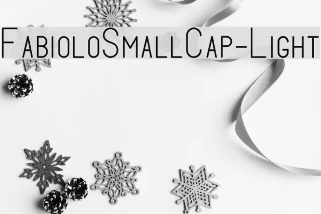 FabioloSmallCap-Light Font examples