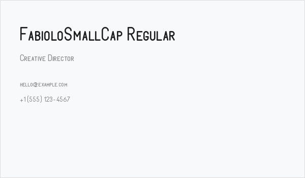 FabioloSmallCap Regular Business Card
