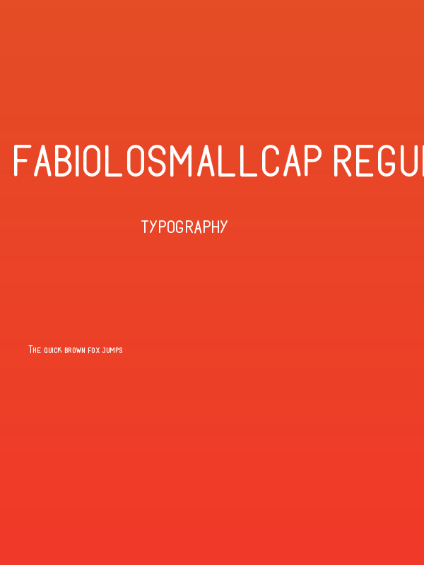 FabioloSmallCap Regular Poster