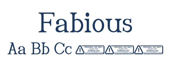 Fabious Font Preview
