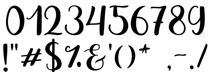 FabithaScript Font OTHER CHARS
