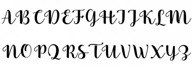 FabithaScript 字体 大写
