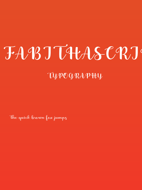 FabithaScript Poster