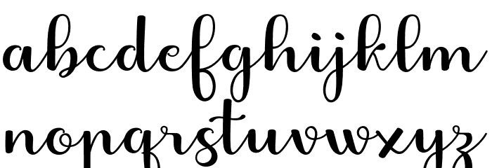 FabithaScript Font LOWERCASE