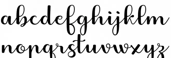 FabithaScript Шрифта строчной