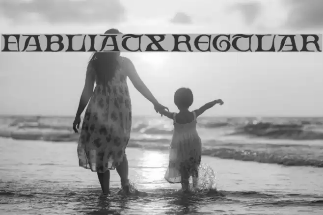 Fabliaux Regular Font examples