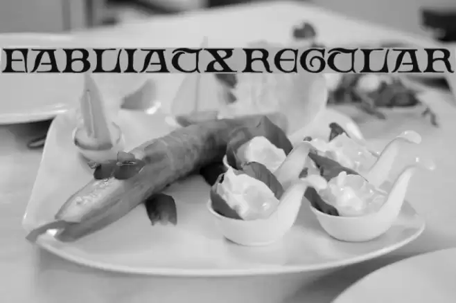 Fabliaux Regular Font examples