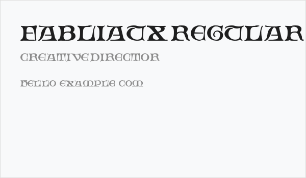 Fabliaux Regular Business Card