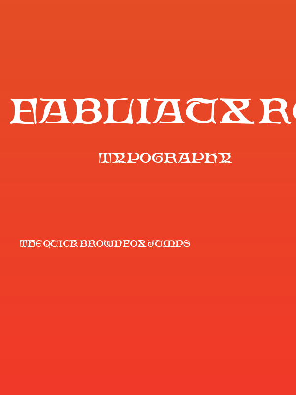 Fabliaux Regular Poster