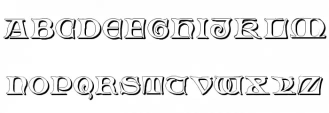 Fabliaux Shadow 字体 小写