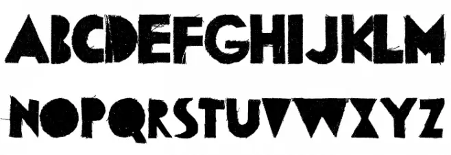 Fabric Shapes Regular Schriftart Groß