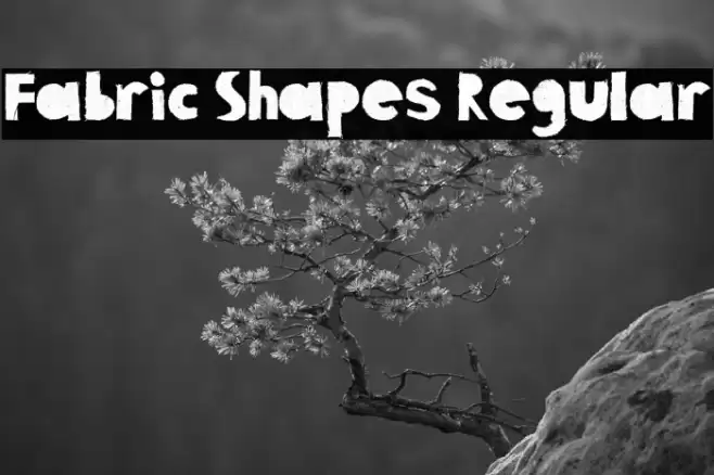 Fabric Shapes Regular Font examples