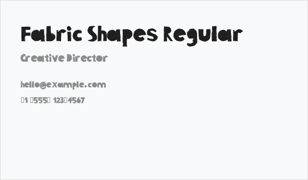 Fabric Shapes Regular Business Card