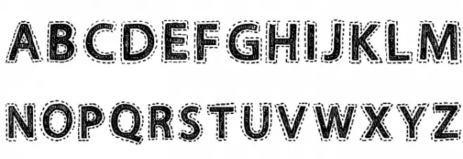 Fabrics Regular フォント 大文字