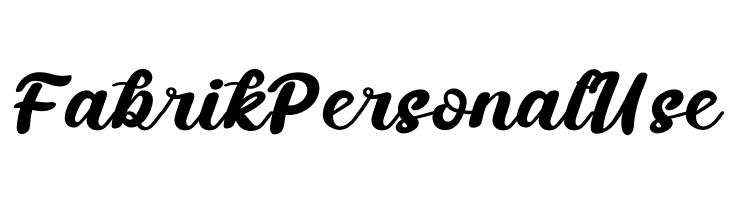 Fabrik Personal Use  नि: शुल्क फ़ॉन्ट्स डाउनलोड
