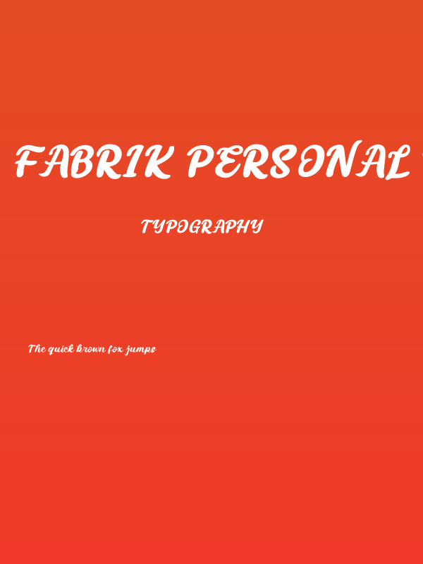Fabrik Personal Use Poster