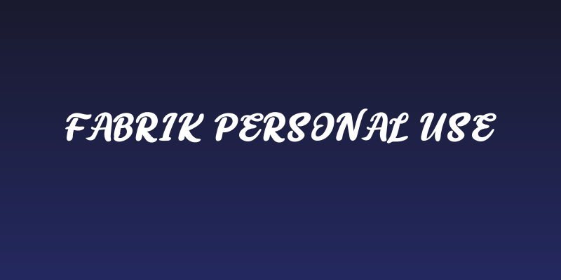 Fabrik Personal Use Social Header
