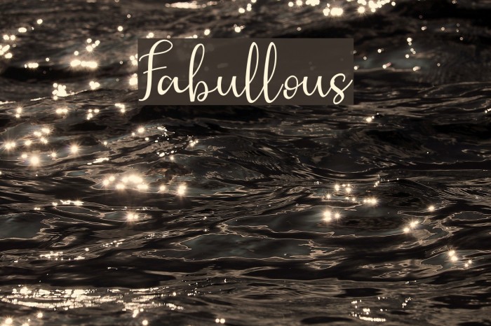 Fabullous フォント examples