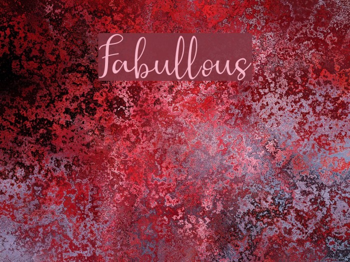 Fabullous フォント examples