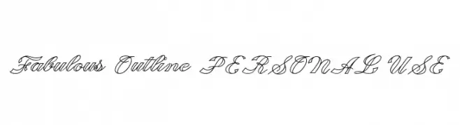 Fabulous Outline PERSONAL USE  नि: शुल्क फ़ॉन्ट्स डाउनलोड