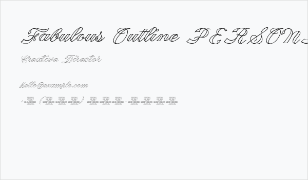 Fabulous Outline PERSONAL USE Business Card