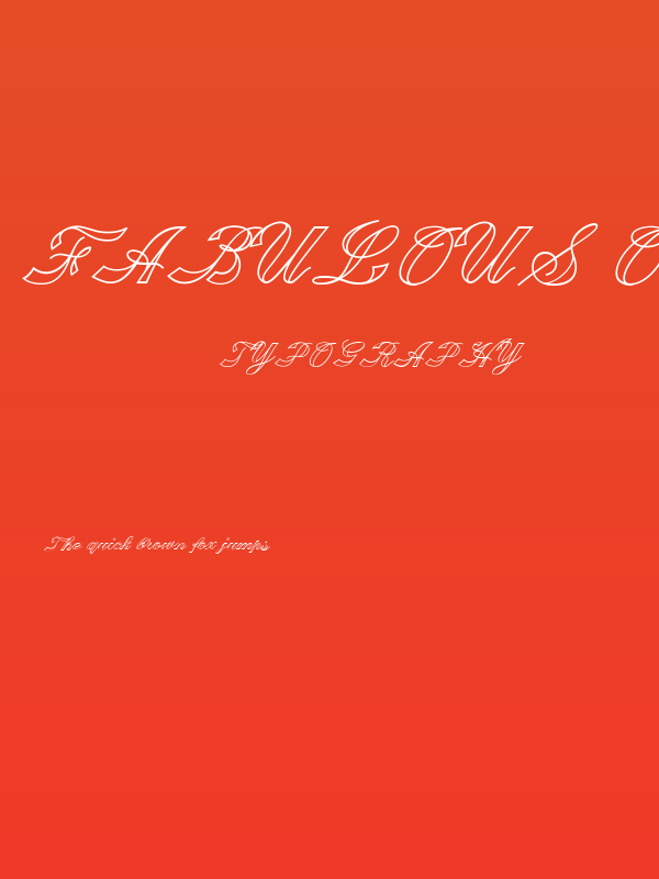 Fabulous Outline PERSONAL USE Poster