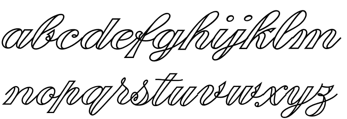 Fabulous Outline PERSONAL USE Font LOWERCASE