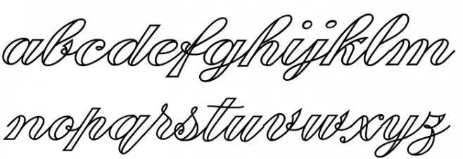 Fabulous Outline PERSONAL USE Caratteri MINUSCOLO