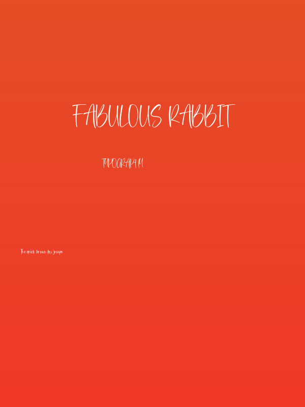 Fabulous Rabbit Poster