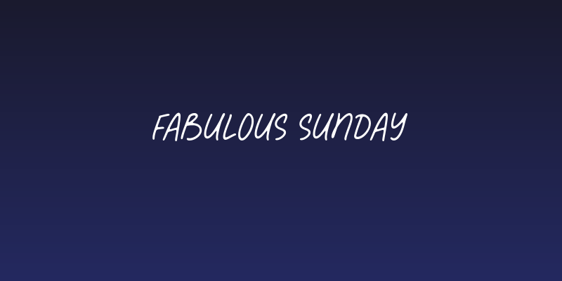 Fabulous Sunday Social Header