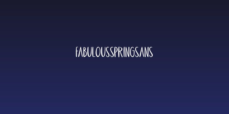 FabulousSpringSans Social Header
