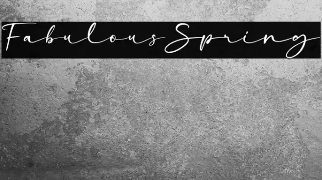 FabulousSpring Font examples