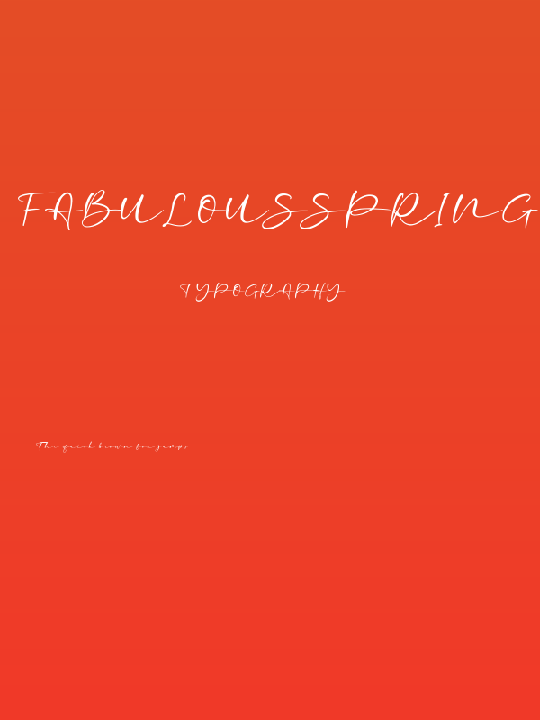 FabulousSpring Poster