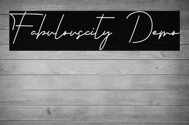 Fabulouscity Demo Font examples