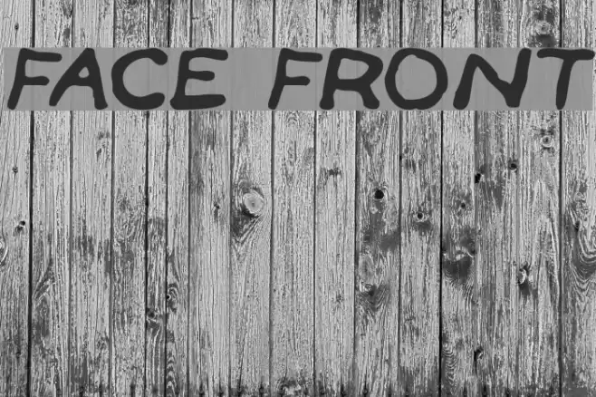 Face Front Schriftart examples