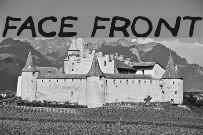 Face Front Schriftart examples