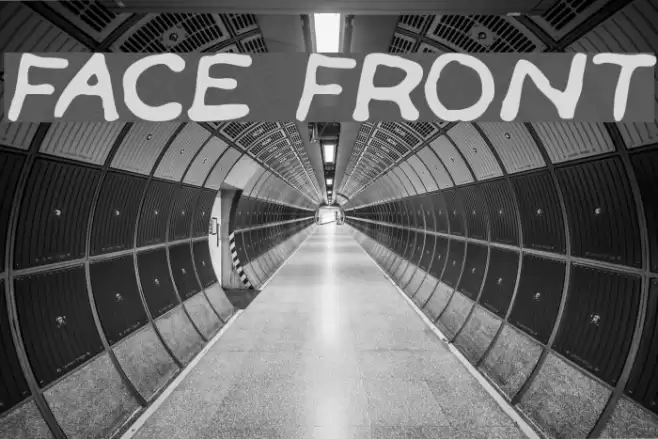 Face Front Schriftart examples