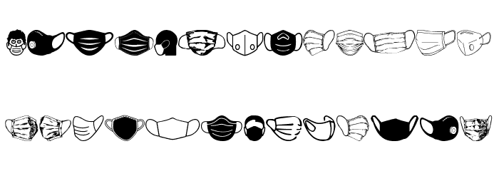 Face Mask Font LOWERCASE