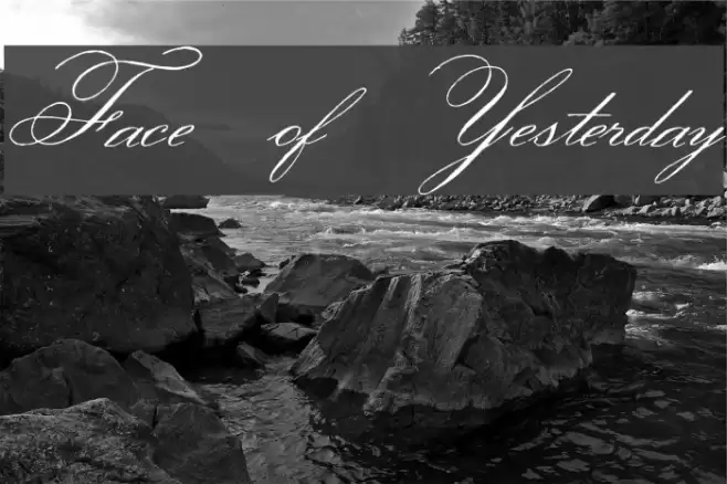 Face of Yesterday Font examples