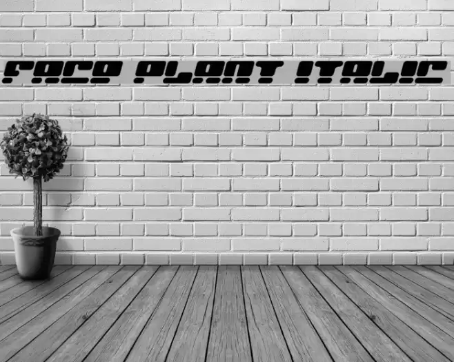 Face plant Italic Font examples